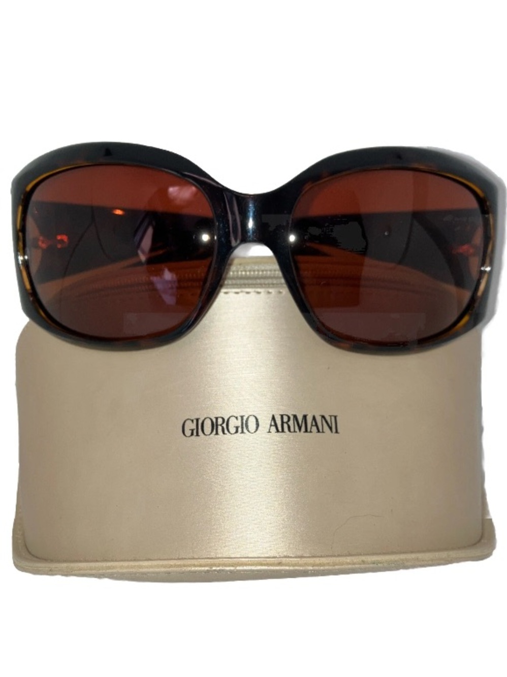Vntg Giorgio Armani 452/s Authentic Oversized Women’s Sunglasses Tortoise Brown.